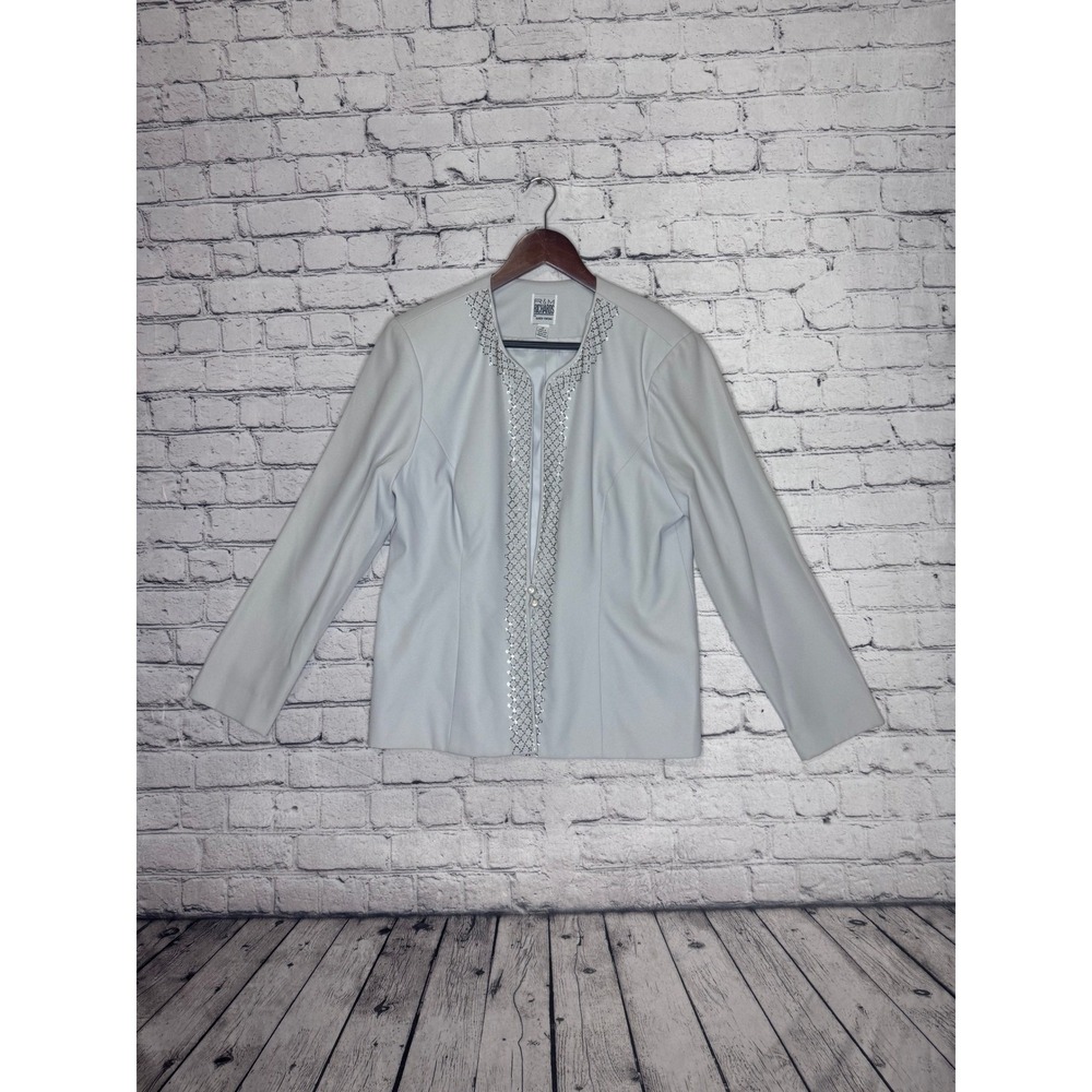 R&M Richards by Karen Kwong Women's Beaded Collar‎ Jacket Size 14